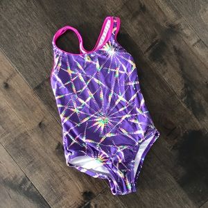 Speedo girls purple print one piece swimsuit